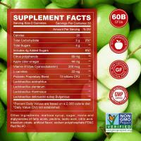 Montue Vinagre de sidra de manzana B12 multivitamínico, vitaminas gomosas ACV, suplemento vegetariano para mujeres y hombres, sin OGM, apoya la energía normal - details 1