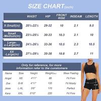 Ropa ajustada de cintura alta para mujer, moda de verano 2025, ropa deportiva para gimnasio, pantalones cortos para correr, pantalones cortos de entrenamiento ajustados a prueba de costuras para Yoga - details 1