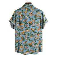 Camisa ajustada de manga corta para hombre, ropa informal con estampado grande, novedad de verano, 2021 - details 35