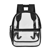 Mochila transparente de PVC con correas ajustables, mochila informal Visible, impermeable, de gran capacidad, para almacenamiento escolar, playa - details 4