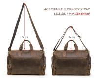 CONTACT'S-Bolsa de equipaje Vintage de cuero genuino para hombre, bolso de viaje de negocios, bolso de hombro de gran capacidad - details 4