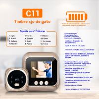 Mirilla electrónica puerta Timbre inalambrico exterior con camara inteligente - details 0