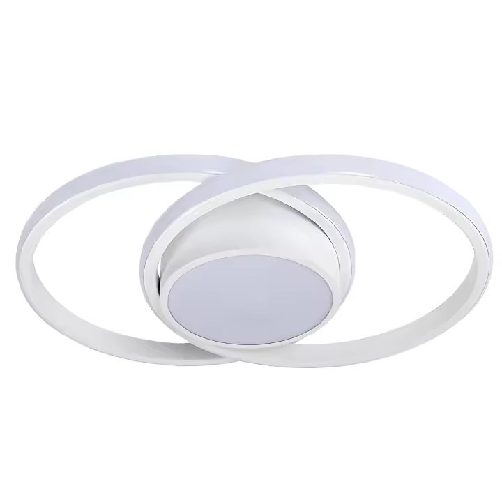 Goeco LED Plafón Redondo Moderno Aluminio, Eficiencia Energética, Montaje Semi-flush, Luz Caliente 3000K, Brillo Total 4800LM - 1