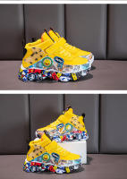Zapatillas de deporte de alta calidad para niños y niñas, zapatos informales para correr, zapatillas de tenis deportivas de cuero con dibujos animados, a la moda - details 9