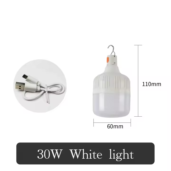 Luces de carga USB para iluminación exterior, Focos portátiles cargables para acampar, Luz Colgante de Alta Brillo para Carpa de Pesca - 1