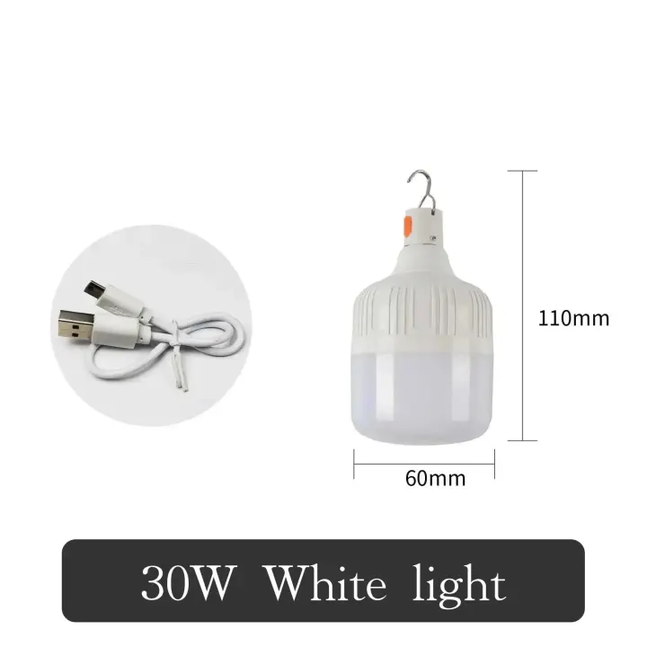 Luces de carga USB para iluminación exterior, focos portátiles recargables para acampar, luz colgante de alto brillo para carpa de pesca - 1
