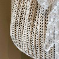 Con cinta de encaje, bolso tejido de Color sólido, bolso de mano, bolso de playa, bolso de playa con agujeros, bolso de hombro hueco de gran capacidad, compras - details 9