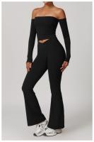 Pantalones de Yoga de Cintura Alta para Mujeres Ajuste Ajustado, Levantamiento de Cadera, Estilo Plumedo Ideal para Yoga y Fitness Material de Nylon - details 35