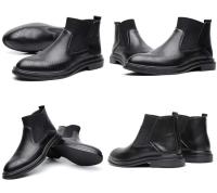 Botas Chelsea de cuero de ante premium para hombre, tobillo de moda de diseñador italiano, 2021 - details 8