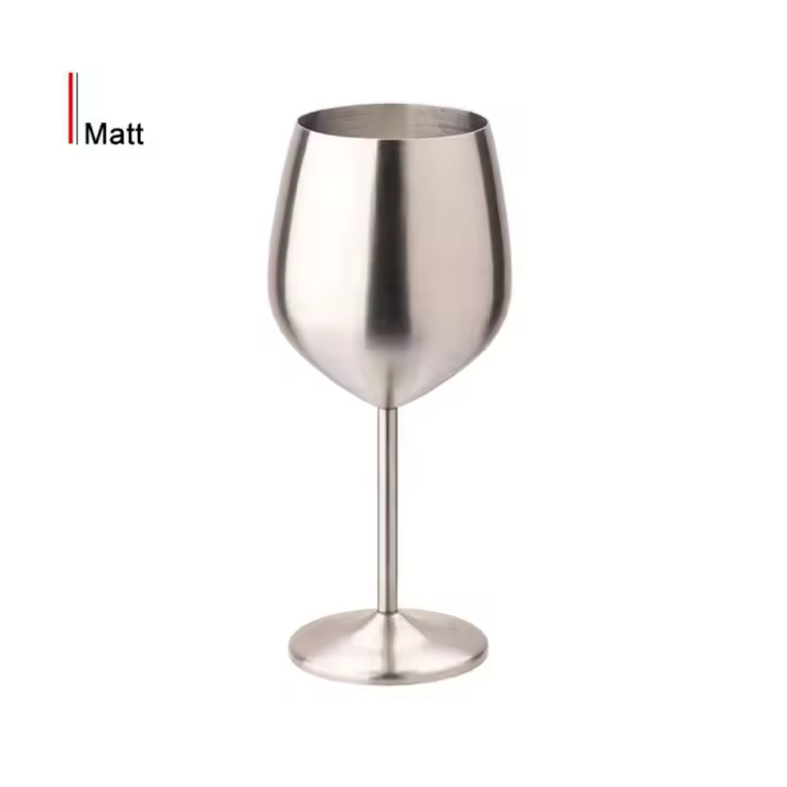 Copas de acero inoxidable de 500ml, copa de cola, copa de champán de cristal rojo para beber vino de cola en Bar y hogar - 1