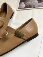 Francés de fondo plano cabeza redonda boca poco profunda solo zapatos nuevo temperamento retro desplazamiento noche Mary Jane zapatos zapatos de mujer - details 33