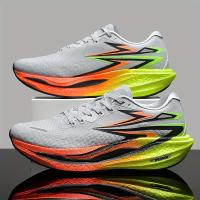 Zapatillas de Maratón Transpirables para Hombres Placa de Carbono Ligera, Absorción de Choques, Alivio Rápido, Diseño de Malla Superior y Suela de Goma, Cómodas para Senderismo, Uso Casual y Entrenamientos - details 0