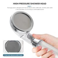 Juego de cabezales de ducha de mano de iones negativos para baño, cabezal de ahorro de agua con 3 filtros, cabezal de ducha portátil de alta presión, 1 Juego - details 2