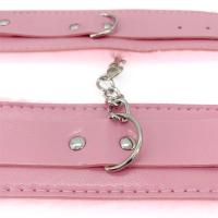 Esposas sexuales de cuero PU con máscara para ojos, Juguetes sexuales para parejas, juegos para adultos, ataduras de Bondage esclavo, accesorios eróticos, 2 uds. - details 7