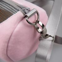 Mochila de transporte para hamster accesorios para mascotas jaula diseño cilíndrico suave práctico para el cuerpo cruzado - details 3