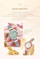 Relojes de lujo premium Hannah Martin de la mejor marca para mujer, malla de acero inoxidable con reloj de oro rosa blanco, relojes originales con movimiento de cuarzo japonés - details 1
