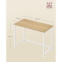 Mesa de Trabajo Pequeña Industrial Ideal para Teletrabajo, Estudio, Dormitorio 60 x 135 x 76cm - details 97