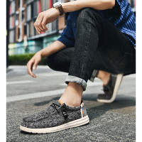 Zapatos náuticos informales para hombre, mocasines de lona de alta calidad, cómodos, con punta redondeada, color azul - details 17
