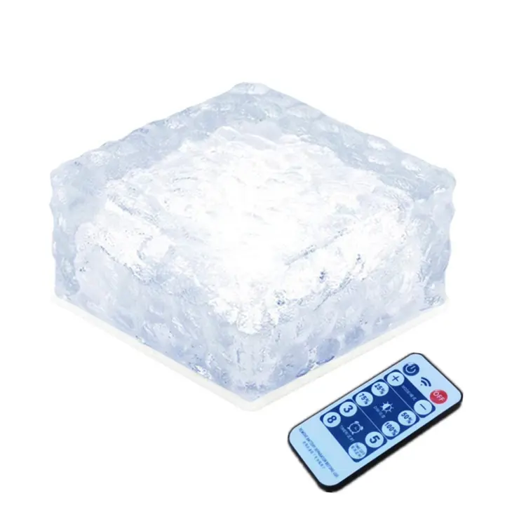 Lámpara de Solar para Jardín RXUNS con Control Remoto Cambio de Color LED Sensor Inteligente Forma de Ladrillo Cúbico Iluminación Tradicional para Exteriores - 1