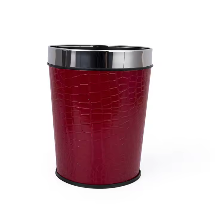Cubo de basura rojo para baño, dormitorio y habitación de niños, papelera pequeña de 5l - 1