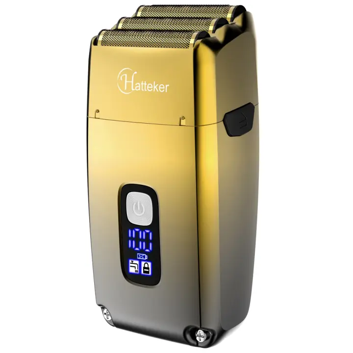 Hatteker-Afeitadora eléctrica de lámina potente para hombre, máquina de afeitar de Triple cabezal duradera, Afeitadora eléctrica para Barba, herramienta de peluquero - 1