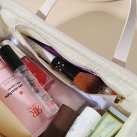 Neceser de gran capacidad para mujer, neceser de viaje impermeable de cuero portátil, bolsa de almacenamiento de cosméticos - details 4
