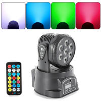 Luz de Escenario Móvil con 7 LED RGBW Lámpara de Fiesta DJ para Bar Disco DMX512 - details 1