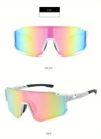 Gafas de Moda para Ciclismo Unisex a Prueba de Viento - Ligero, Ajuste Cómodo con Diseño Antideslizante, Gafas Deportivas Reflectantes Arcoíris para Hombres y Mujeres, Montura Duradera de PC y Lentes AC para Actividades al Aire Libre, Accesorios de - details 16