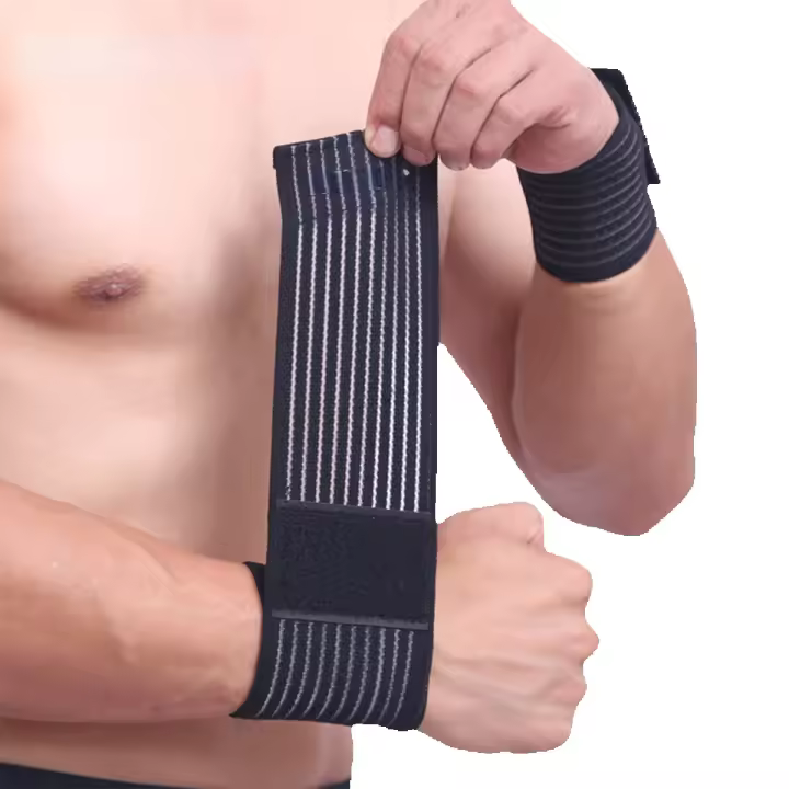 2 Pcs cotton fitness elastic bandage hand wrist strap wrap - 1