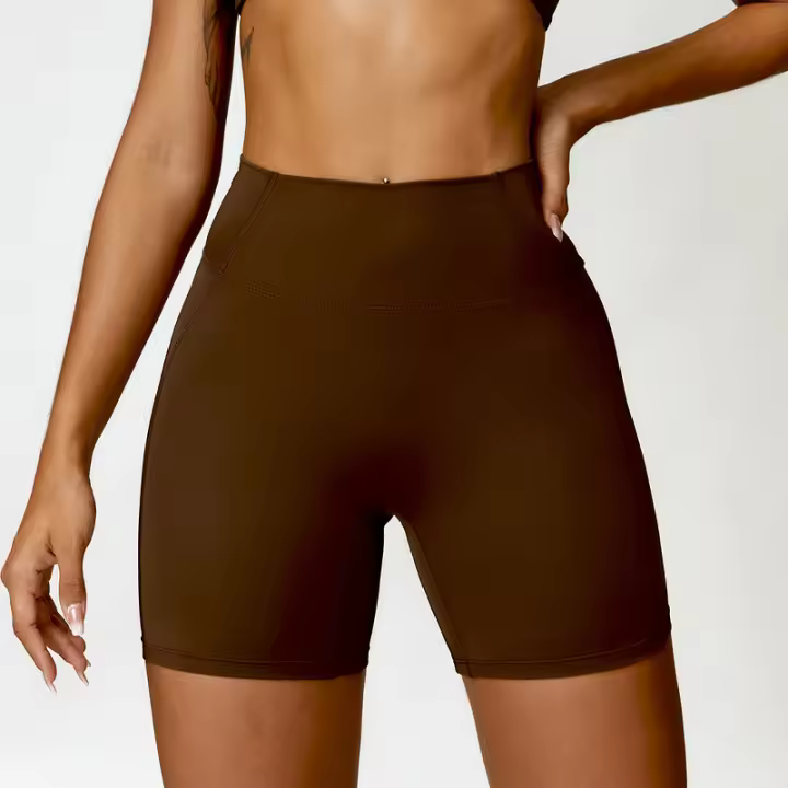 Pantalones cortos de Yoga sin costuras para mujer, mallas deportivas de LICRA de cintura alta, suaves, para gimnasio y entrenamiento - 1