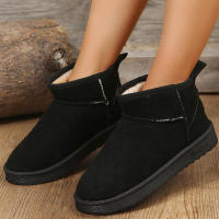 Botas de nieve de ante para mujer, zapatos góticos informales gruesos y cálidos, invierno, 2023 - details 8
