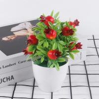 Planta Artificial bonsái naranja Granada árbol frutal decoración de alféizar de ventana planta falsa de jardín de plástico decoración del hogar en maceta - details 9