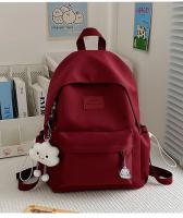 Mochilas simples y versátilesMochila para estudiantes de secundaria Mochila para estudiantes universitarios de gran capacidad Mochila de color sólido de estilo coreano - details 32