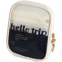 Mini bolsa de maquillaje creativa Preppy, bolso de mano transparente para almacenamiento de artículos de tocador, monedero impermeable a la moda para mujer - details 1
