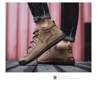 Zapatos informales para hombre, zapatos antideslizantes transpirables de cuero Unisex para caminar, zapatos cosidos a mano para mujer - details 21