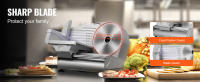 SucceBuy Cortadora de carne eléctrica de 180 W, hoja de acero inoxidable SUS420 de 7,5 pulgadas, espesor ajustable de 0 a 0,6 pulgadas, fácil de limpiar, ideal para carne, pan, jamón y queso - details 2