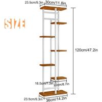 Soporte para Plantas de 8 Niveles Interiores con Estantes para Macetas de Flores Altas y Bajas - details 17
