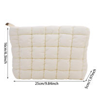 Bolso De Maquillaje Para Mujer Padded Quilted Gran Organizador De Cosméticos Bolsa De Almacenamiento De Maquillaje Bolsa De Panales Estilo Clutch Beauty Case - details 2