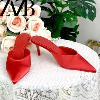 Zapatos de tacón alto de diseño minimalista con tiras puntiagudas de boca poco profunda y tacones altos ahuecados para mujer - details 8