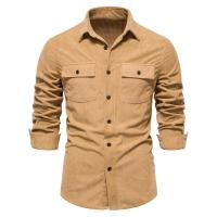 Nueva camisa de pana de otoño, camisa de manga larga para hombre, informal, delgada, versátil, a la moda - details 3