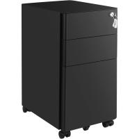 Archivador Móvil, Cajonera de Oficina con Ruedas y Cerradura, Preensamblado, para A4, Documentos, Carpetas de Archivo, Negro OFC030B01 - details 0