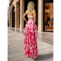 Elegante Vestido Largo de Chiffon con Estampado Moda Europea y Americana para Mujeres - details 5
