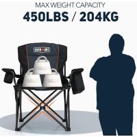 Silla de Camping Plegable - Grande Silla de Pesca Portátil con Reposabrazos Portabebidas - para Acampada Jardín Playa Pesca - hasta 204 kg - details 10