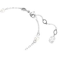 Pulsera de cristal de Plata de Ley 925 con Piedra CZ transparente, pulsera de Perlas Blancas, joyería ajustable - details 1