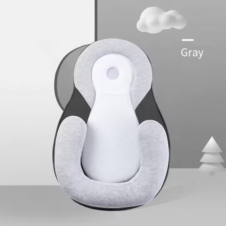 Protector de cabeza de bebé, almohada moldeadora para recién nacido, de viaje, para dormir de lado, almohadas de lactancia, cojín de alimentación infantil antiderrame - 1