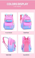 Mochilas escolares de primaria para niñas, mochila bonita rosa y azul, gran capacidad, regalo para niños - details 3