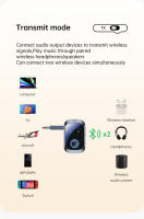 Receptor y transmisor de Audio multipunto 2 en 1, Bluetooth 5,4, 3,5mm, AUX, HIFI, HD, adaptador inalámbrico de avión de baja latencia con micrófono - details 4