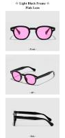 2025 Gafas de sol redondas retro para hombre y mujer, diseñador de marca famosa, gafas de sol vintage de lujo para rostros pequeños. - details 10