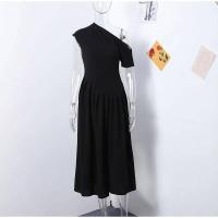 OUWU- Vestido de manga larga para mujer, elegante color sólido con abertura frontal, de moda para primavera y verano 2024 - details 7