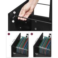 Archivador de 2 Cajones con Cerradura Soporte para Impresora A4 Montaje Necesario Negro LCD27BKV1 - details 3